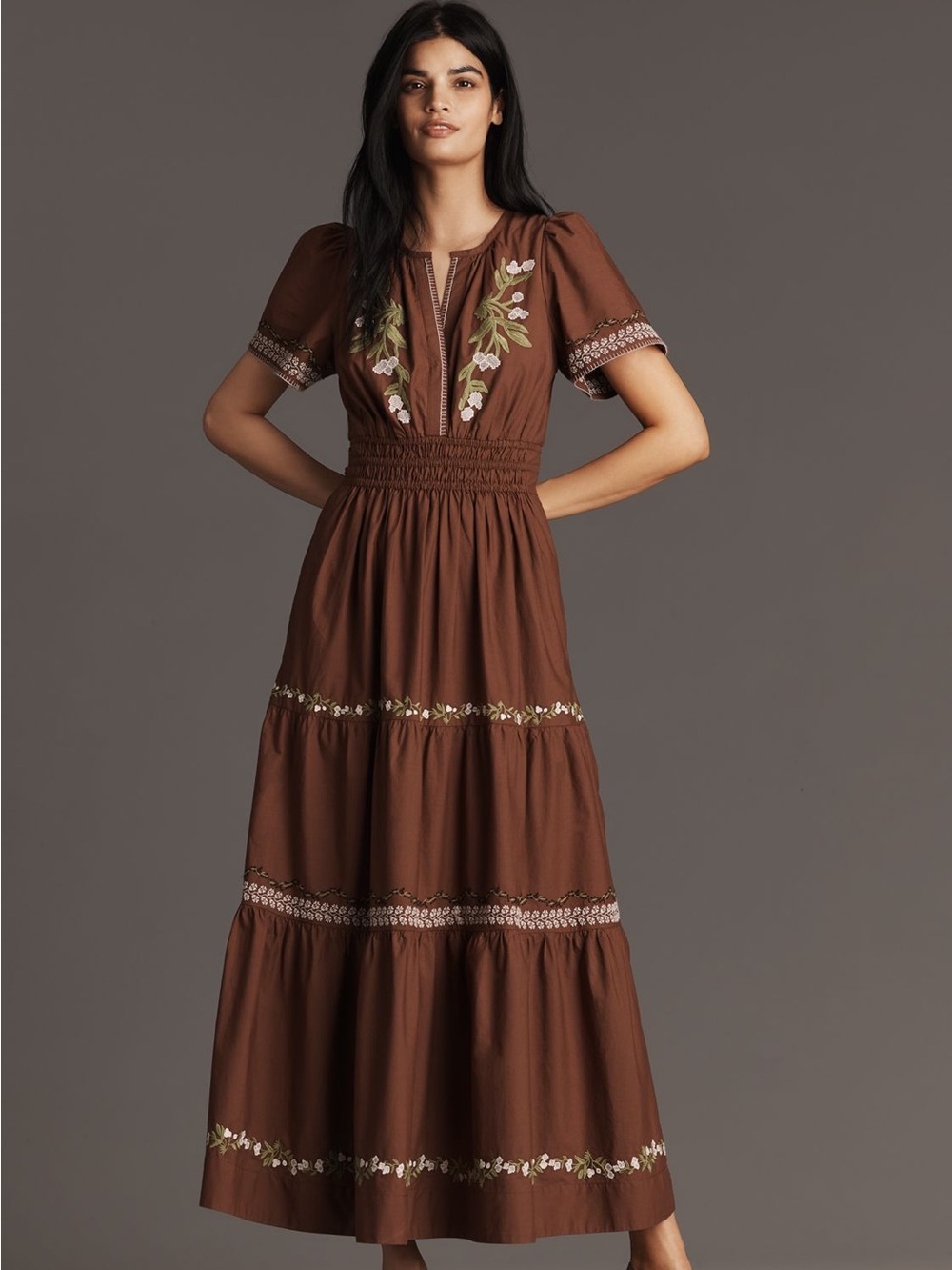 Anthropologie The Somerset Embroidered
Maxi Dress